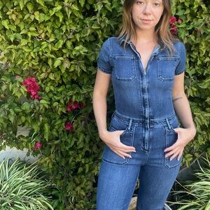 Women's Blue Denim Jumpsuit